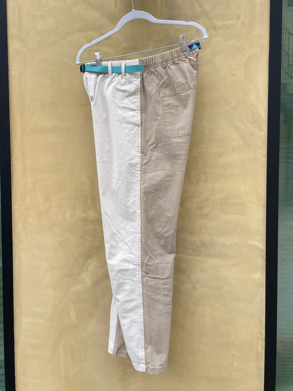 Stoic Women's Two-Tone Beige Cream Hiking Climbing Pants L Gorpcore